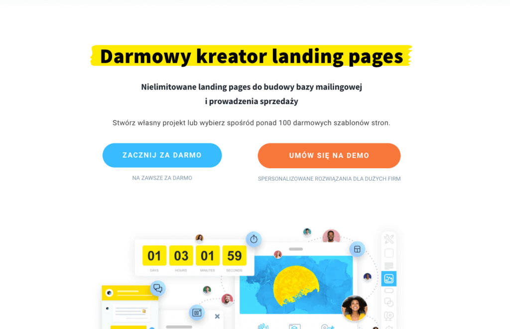 kreator landing page getresponse