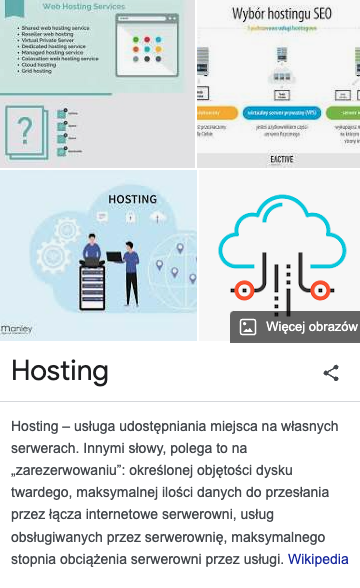 hosting dla strony internetowej